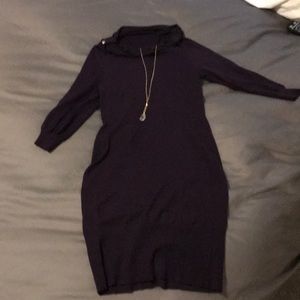 Plum Sweater Dress || Banana Republic